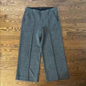 Banana Republic Black Gray Wide Leg Crop Pants 12
